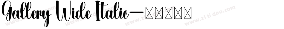 Gallery Wide Italic字体转换